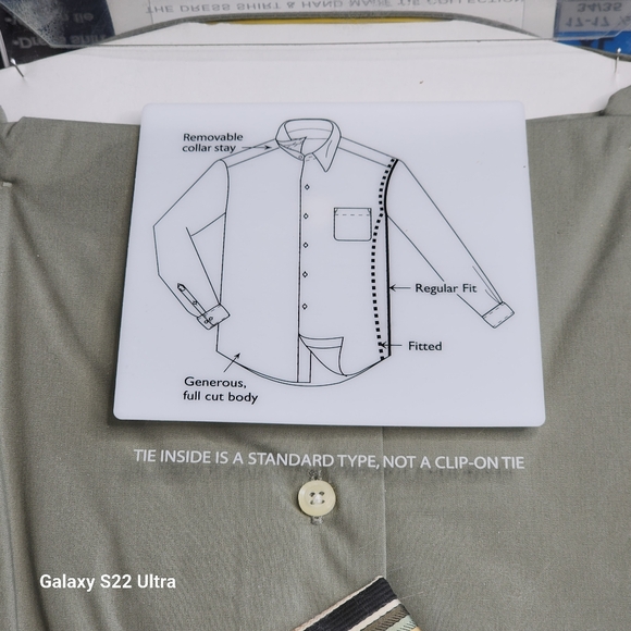 Ivy Crew New Men's Traditional Fit Handmade Woven Tie Dress Shirt 17 35/35 - Picture 6 of 7